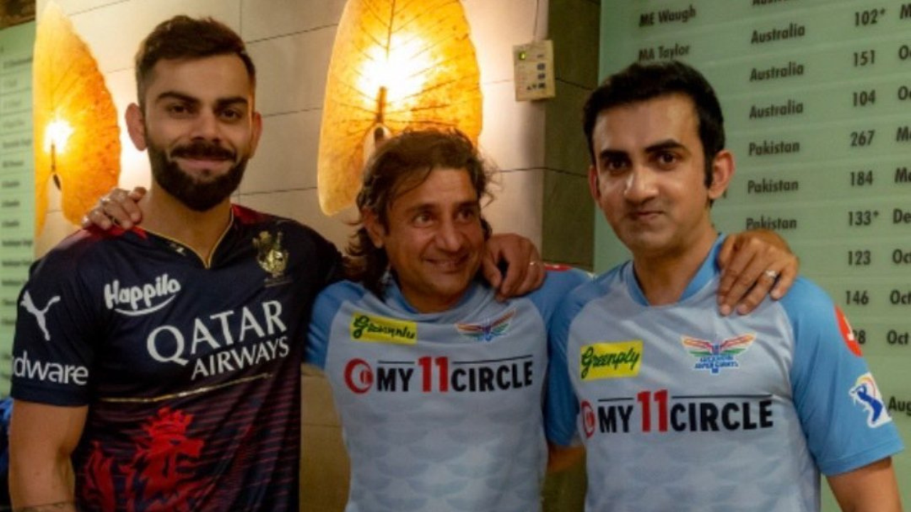 "Multiverse of Madness" - Twitter reacts after Virat Kohli, Gautam Gambhir and Vijay Dahiya reunite after the game between RCB and LSG