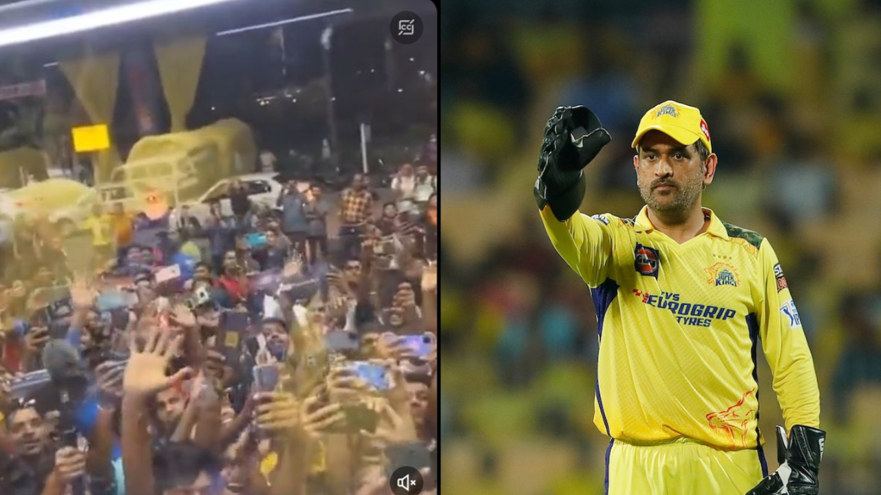 "The biggest brand in Cricket named MS Dhoni", Twitter reacts as Kolkata crowd gathers in airport to watch Chennai Super Kings and MS Dhoni